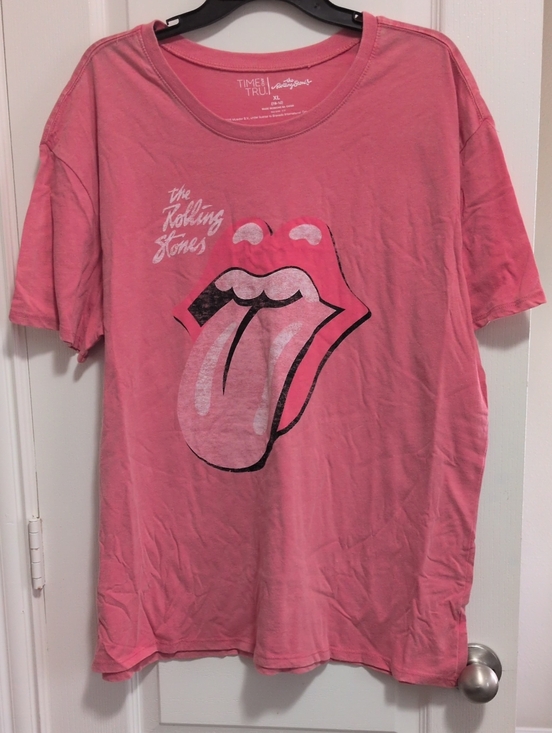 Time and Tru Tops - Rolling Stones Pink Soft Woman's T-shirt